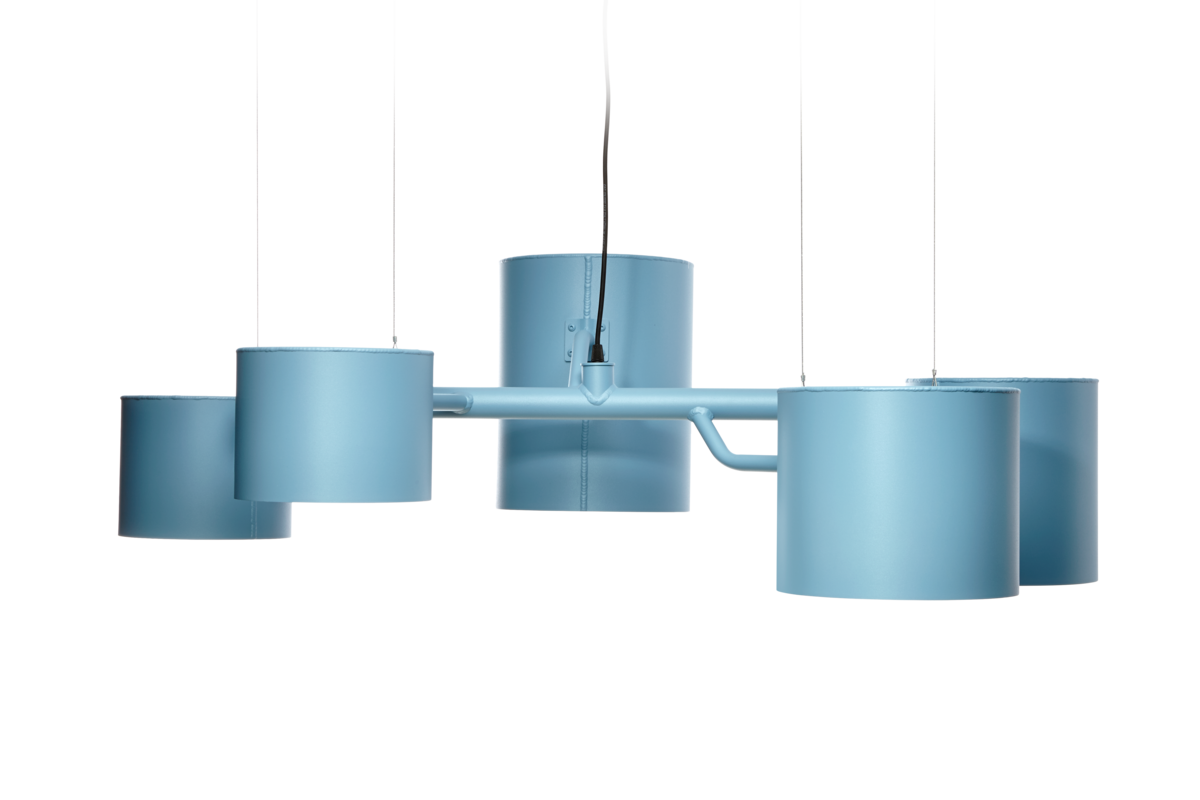 Statistocrat Suspended Lamp light blue front side